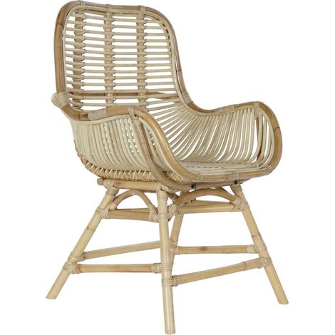 Fauteuil en rotin éco-conçu pour intérieur cosy et moderne - Teinte naturelle de rotin (1/5)