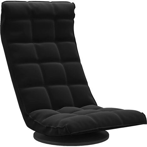 Maison Exclusive - Sedia da Pavimento Girevole Nera in Velluto (1/5)