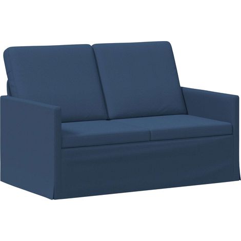 2 Seater Sofa Blue 130 x 81 x 82 cm Fabric vidaXL (1/5)
