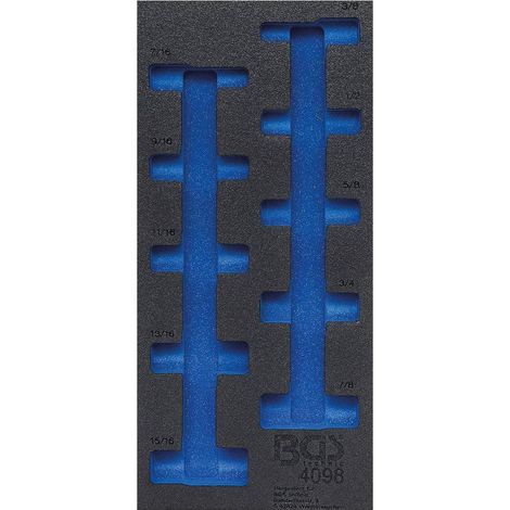 Insert de Servante d Atelier 1/3 Vide - 19,2 x 3,6 x 41,5 cm - Compatible Servante 4098 - Organisation et Praticité - D-Work