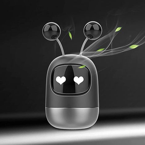 Désodorisant pour voiture avec clip, longue durée, motif robot dessin animé, en silicone, mignon, à clipser sur la grille d'aération, parfum pour véhicules (1/5)