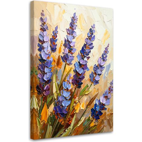 Wandbild für das Schlafzimmer Wohnzimmer Lavendel Blumen Farbeffekt 40x60 cm