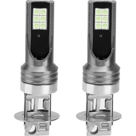 Phares antibrouillard LED H3 3030-12LED pour voiture, 6000K, 24W (lot de 2) (1/5)