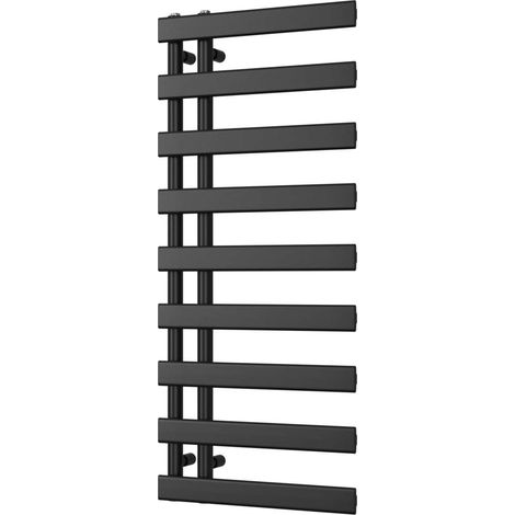 Agar - Black Towel Radiator - H1156mm x W500mm (1/3)