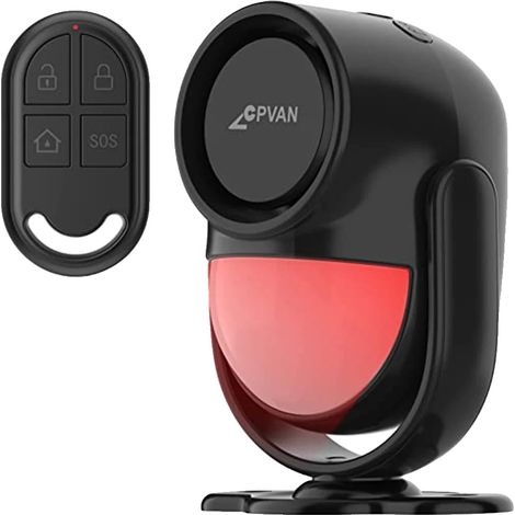 Sensor de movimiento PIR, alarma de 125 dB, alcance de detección de 8 metros, juego de 1 (1/2)
