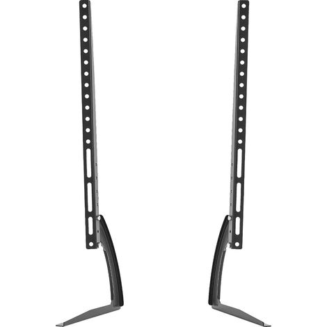 Meuble TV, Hauteur Réglable, Construction en Acier Durable, noir (1/2)