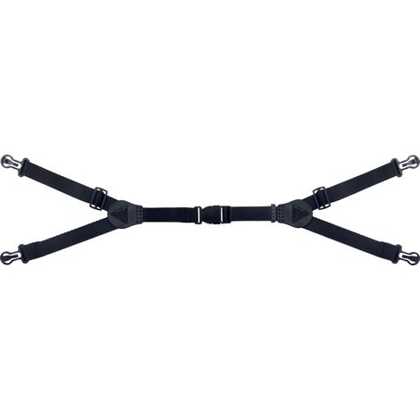 DELTA PLUS - Jugulaire 4 points pour casques Diamond et Onyx - Sachet de 10 - Taille Ajustable - Couleur Noir