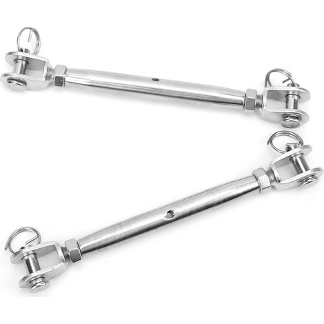2 pièces Connecteur pour Câble en Acier, Raccord à Mâchoires pour Câble Métallique et Fil d'Acier