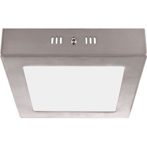 Plafoniera LED design soggiorno camera da letto lampada vetro satinato argento Globo 49217