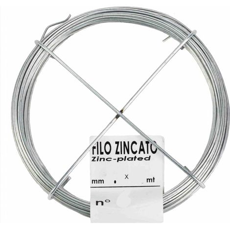 30 x MATASSINA FILO ZINCATO N. 2  D 0,8 MM  40 M