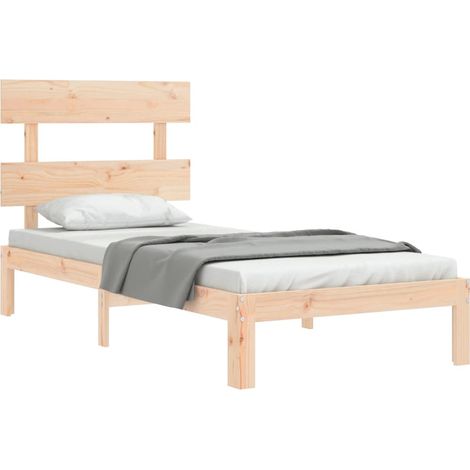 vidaXL Giroletto con Testiera Small Single in Legno Massello (1/4)