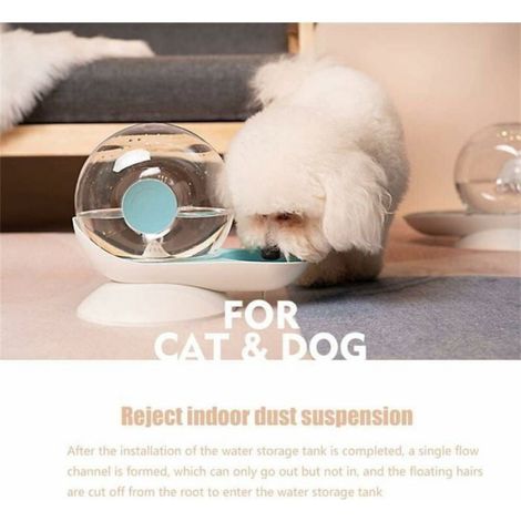 Distributeur Eau Automatique Escargot 2.8L, Fontaine à Gravité Transparente pour Chat/Chien, Abreuvoir (1/4)
