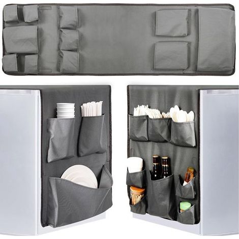 1 couleur : gris  Matière : polyester  Boîte de rangement/sac de rangement/sac de rangement en papier pour mini-réfrigérateur  Dimensions approximatives :