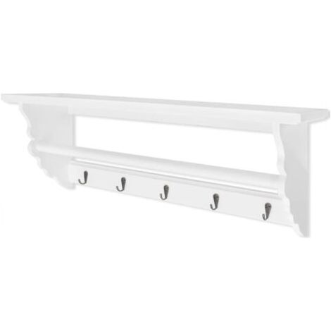 Pair INLIFE Porte-manteau PFDM blanc style baroque (1/4)