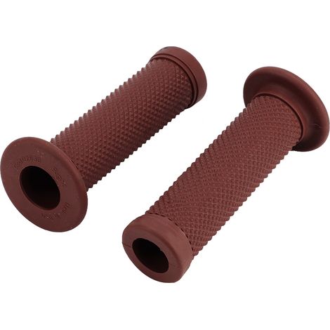 Poignées de guidon moto vintage universelles 22mm 2 pièces, embouts décoratifs étoile, marron rouge, extrémités de guidon (1/3)