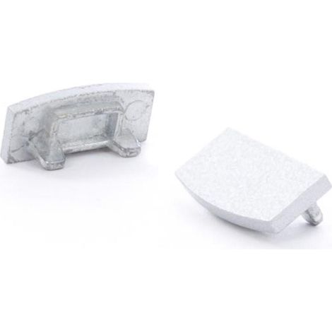 Tapa de aluminio para – perfil para cinta LED Slimline 7 mm – sin agujero de Cble – Plata Velleman ec-sl7-h3