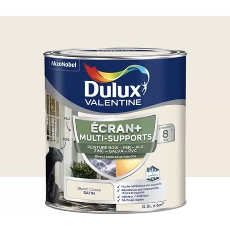 Peinture DULUX VALENTINE Ecran+ Multi-supports Blanc Cassé 2 L (1/4)