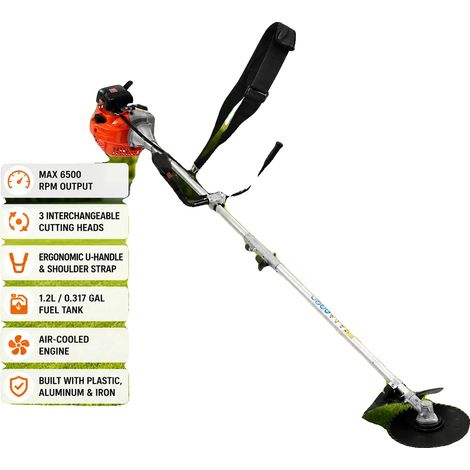 Coupe-bordures à essence, 42,7 cc, 1,25 kW, 6500 tr/min, réservoir de carburant de 1,2 L, 3 têtes de coupe (1/5)