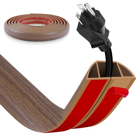Passe Cable Sol Cache Fil Électrique Auto-Adhésif 3M - Petit Canal de Câble Flexible en PVC pour Bureau, Maison, Concert - Protection des Fils et Prévention des Trébuchements (1/5)