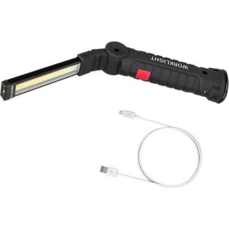 Wiederaufladbare, faltbare, drehbare LED-Arbeitsleuchte mit Magnetverschluss und USB-Kabel für Kfz-Reparaturen (1/5)