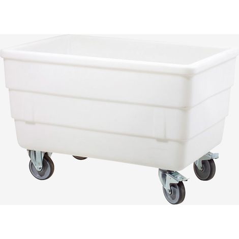Bac double-paroi 310 L - roues chape inox - blanc - AVEC BONDE - Gilac