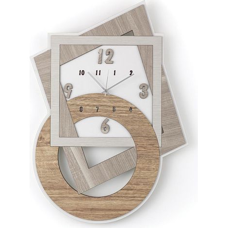 Orologio da parete 40x59 cm in legno laminato BRC - GEOMETRICO