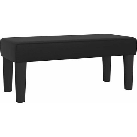 Banco de cuero sintético negro 70x30x30 cm vidaXL