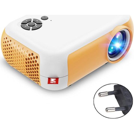 Tragbarer A10 Mini-Projektor, unterstützt 1080P LED-Projektion für USB-Stick-DVD-Player – EU-Stecker