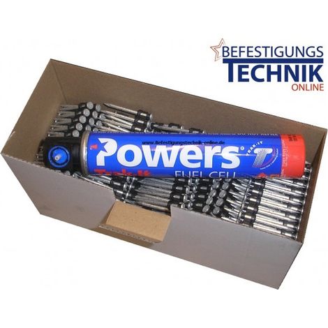 Betonnägel 2,6x15mm + Gas für Powers C3 Spit Pulsa 1000 Würth Diga CS1 Betonnagler-EN10168