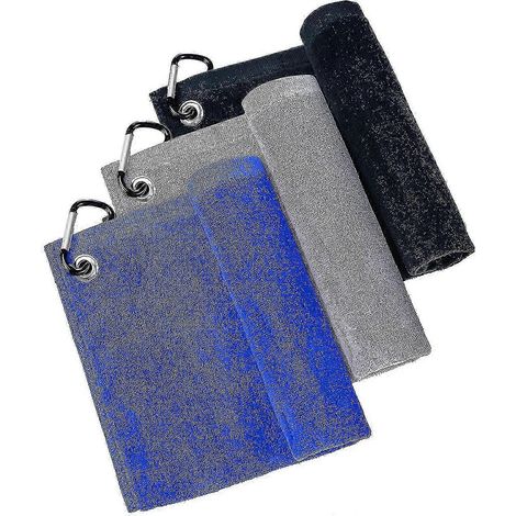 Lot de 3 serviettes de golf en microfibre avec clip d'attache (1/5)