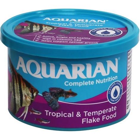 Aquarian Tropical Fish Flakes 50g Large PK6 - 5006 (1/2)