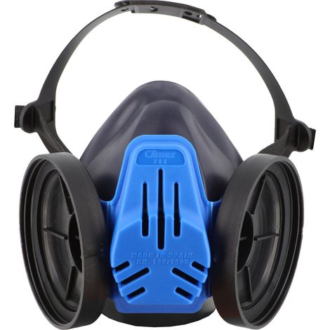 Demi-Masque Respiratoire Reutilisable en Silicone 2 Filtres - Double Harnais - Norme EN 140 - Peinture Ponçage Industrie