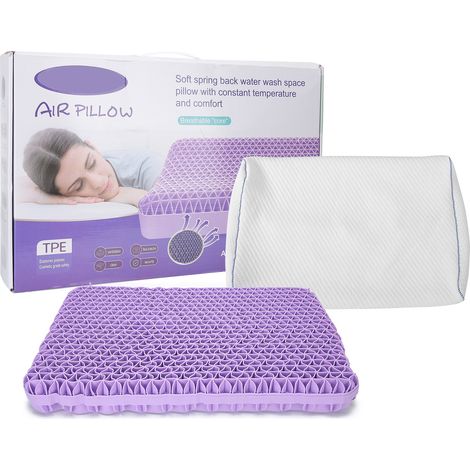 Oreiller cervical TPE haute élasticité réversible anti-déformation, soutien cervical souple et respirant pour un sommeil confortable (1/5)