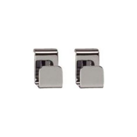 Lot de 2 Patères Crochet Chromées Acova pour KARENA Spa, Fixation Murale Chrome 480438 (1/5)