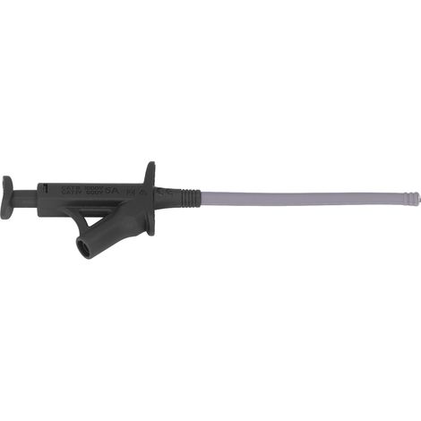 Lot de 2 Fils de Test Pince Croco Multimètre, Câble Flexible 4mm Banane Noir, Connecteur Jack Pince Croco pour Courant Auto J.30042 (1/5)