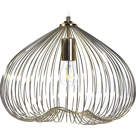 Lampada da soffitto in metallo color oro Tordino
