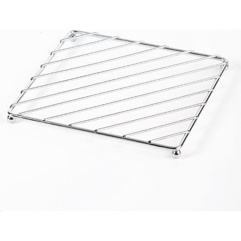 Sottopentola in acciaio inox, colore argento, 18,5 x 18,5 cm, 1 pezzo. Resistente al calore. Supporto per pentole e piatti. (1/5)