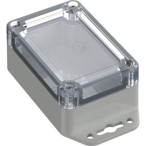 TRU COMPONENTS  TC-10860436 Flansch-Gehäuse 90 x 60 x 39.90  ABS-PC  Lichtgrau 1 St.
