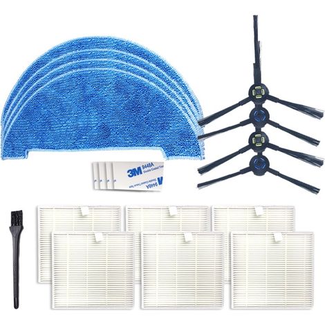 XI280 – 1 par de cepillos laterales I258 + 3 filtros I206 para ILIFE V8S (1/4)