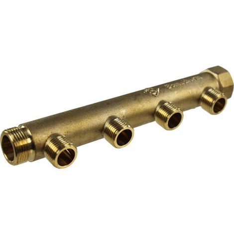 Collecteur sanitaire 3/4"(20/27) Mâle/Femelle 4 départs 1/2" (1/3)