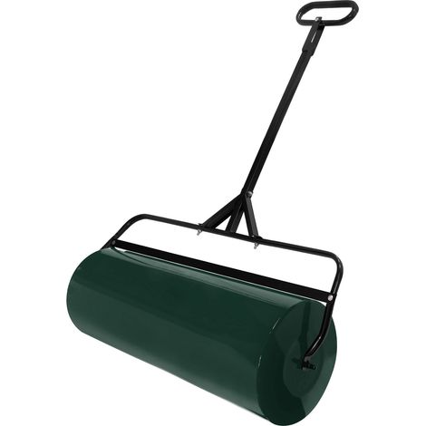 ECD Germany Rodillo de Césped de Acero Verde 90cm de Ancho Aplanador de Jardín 63 Litros de Volumen Ø30cm, Rellenable con Agua/Arena Apisonadora Compactar, Aplanar y Remover la Tierra para Plantas (1/5)
