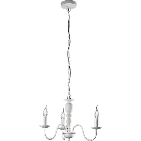 Lampadario Contemporaneo Ducale Metallo Bianco 3 Luci E14 (1/3)