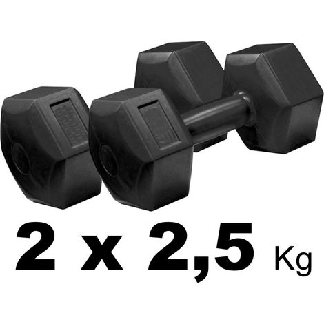 Par De Mancuernas De Vinilo 2.5kg Cada Una Mancuernas Gimnasia Fitness Deportes -