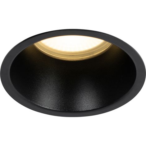 QAZQA dept - Spot encastrable - 1 lumière - Ø 10.5 cm - Noir - Moderne - éclairage intérieur - Salon I Chambre I Cuisine I Salle à manger