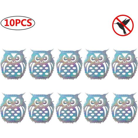 【Décoratif Protection Animaux】 Film Anti-Collision Réflecteur Effarouchement Oiseaux 10 Pcs Stickers Autocollants Fenêtres Cour Vitre Véhicule Jardin Anti-Bird Transparent Adhésif Sécurité Solide (1/5)