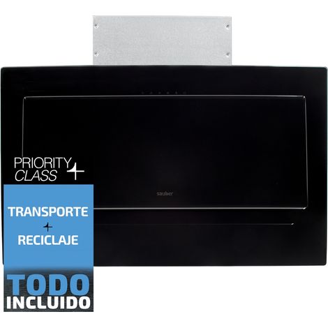 Sauber SCDP90B - Campana Chimenea Ancho 90 Cm Negra (1/5)