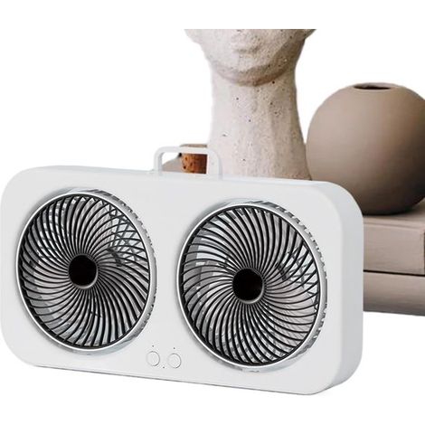 Ventilador de mesa，Ventilador de escritorio，Ventilador USB，Circulador de aire，Recargable，3 velocidades，Para oficina y hogar，Negro (1/5)