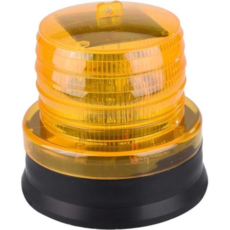Solar-Notalarmblinklicht, LED-Notsignal, Magnetsignal, Sicherheitswarnung, Auto-Straßensperre, Taschenlampe (Gelb)
