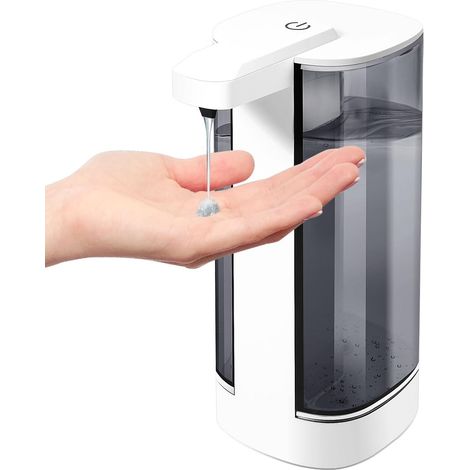Automatischer Schaumseifenspender, berührungsloser Schaumseifenspender, 363 ml (12,8 oz) Wandmontage, wiederaufladbarer intelligenter Seifenspender, geeignet für Bad- und Küchenreiniger, einfach für K