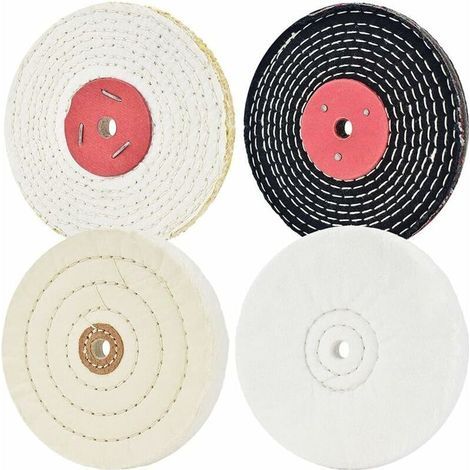 4Pcs Diamètre 150mm Disque de Polissage Meuleuse,Feutre de Laine Roue de Polissage pour Polissage Verre, Céramique, Plastique, Métal, Marbr (1/5)